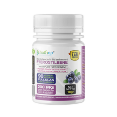 Nutriop® Pterostilbene Extreme + Grape Seed Extract — High-Absorption SIRT1 Activator (90 Capsules)