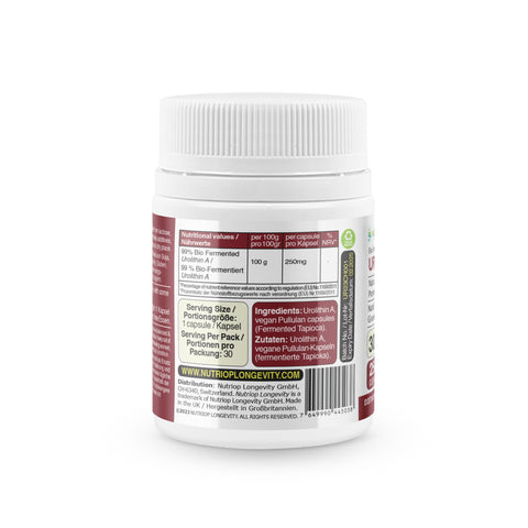 Image of Nutriop Longevity® Bio Fermented Urolithin A - 250mg per serving (x30)