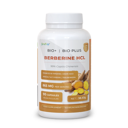 Nutriop® Bio-Enhanced Berberine HCL 865mg - Dual-Source Metabolic AMPK Activator (90 Capsules)