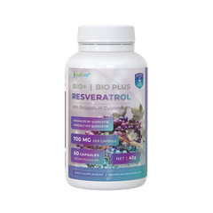 Nutriop® Resveratrol + Quercetin 700mg - Foundational SIRT1 Longevity Stack (60 Capsules)