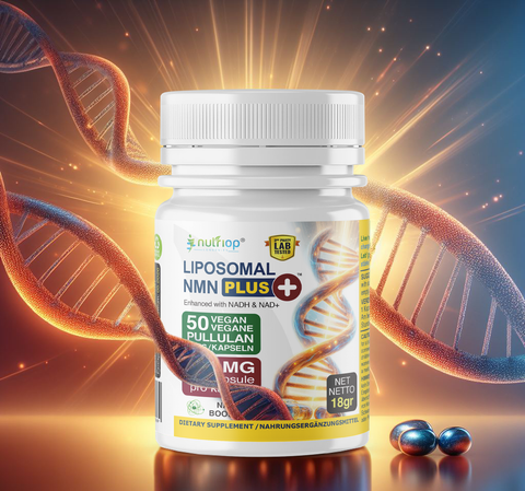 Image of Nutriop Longevity® Max Strength LIPOSOMAL NMN PLUS +, amélioré avec NADH et NAD+ - 360 mg de capsules haute puissance (50 unités) - 18 g
