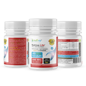 Bio-Enhanced Nutriop Longevity® Life com NADH, NMN e CQ10 - Extra Forte - 45 cápsulas
