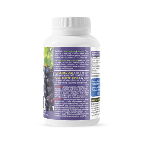 Image of Bio-Enhanced Nutriop Longevity® Resveratrol med rent Quercetin - 700 mg kapsler (x60)