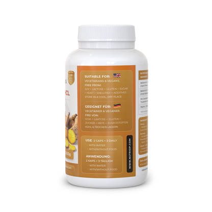 Nutriop Longevity® Bio-Enhanced Berberine HCL with Pure Organic Piperine and Grape Seed Extract - 865mg per serving (x45)