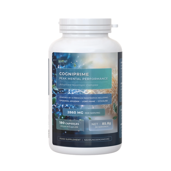 Nutriop® COGNIPRIME® - Premium Nootropic & Cognitive Longevity Stack (180 Capsules)