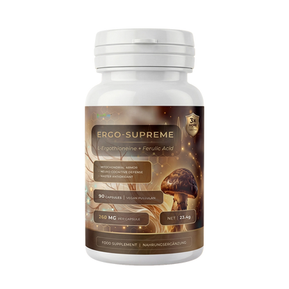 Nutriop® ERGO-SUPREME — Bio-Fermented L-Ergothioneine & Ferulic Acid (90 Capsules)