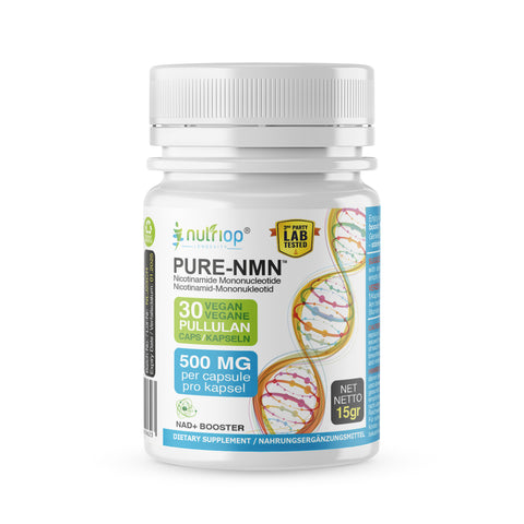 Image of Nutriop Longevity® Pure-NMN Nicotinamidă mononucleotidă cu potență extremă 500 mg capsule (x30) - 15 grame