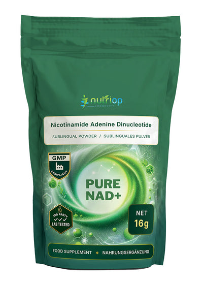 Nutriop Longevity® PURE-NAD+, Nicotinamide Adenine Dinucleotide - Extreme Potency sublingual powder -16 grams