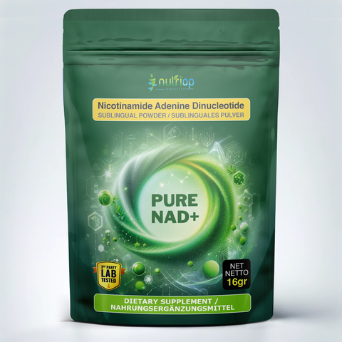 Image of Nutriop Longevity® PURE-NAD+, Nicotinamide Adenine Dinucleotide - Extreme Potency sublingual powder -16 grams