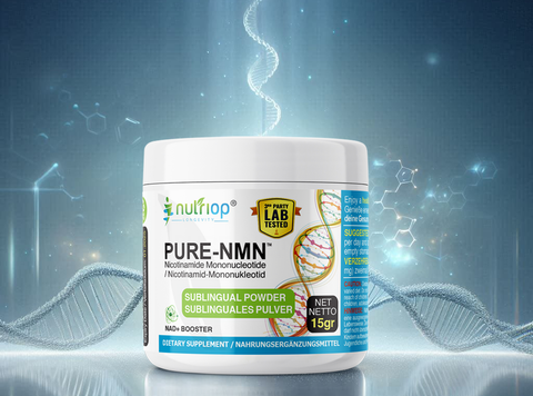 Image of Nutriop Longevity® PURE-NMN Nicotinamide Mononucleotide Extreme Potency sublingual powder -15 grams