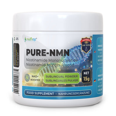 Nutriop Longevity® PURE-NMN Nicotinamide Mononucleotide Extreme Potency sublingual powder -15 grams