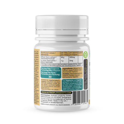 Image of Nutriop® Pure Spermidin – maximale Wirksamkeit – 10 mg – 30 Portionen