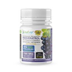 Bioförstärkt Nutriop Longevity® Resveratrol med rent quercetin - 500 mg kapslar (x45)
